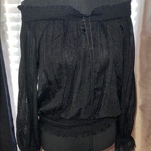 NWOT...Bohemian inspired sheer sleeve top